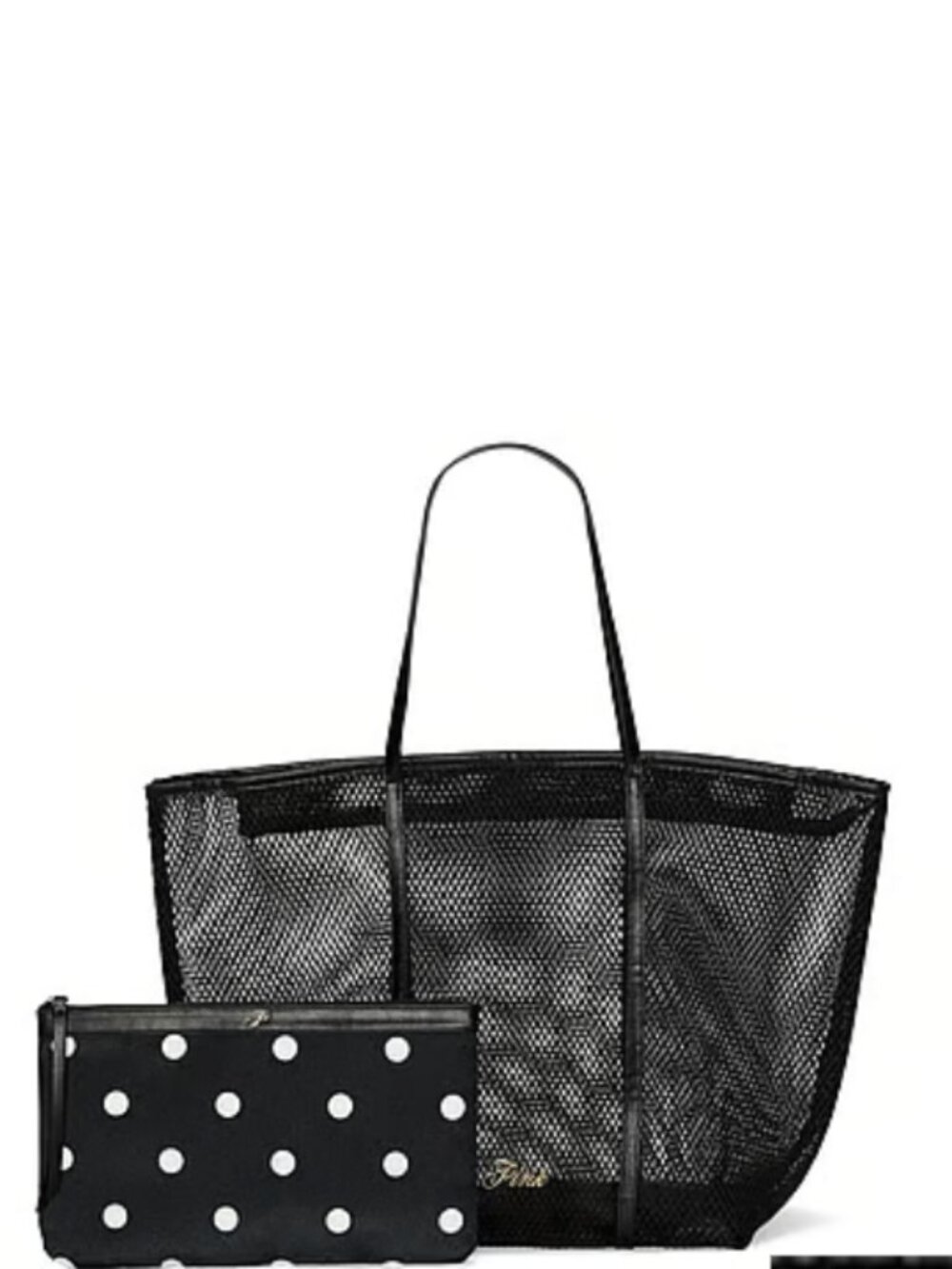 Victoria's Secret Mesh Tote and Pouch Set NWT